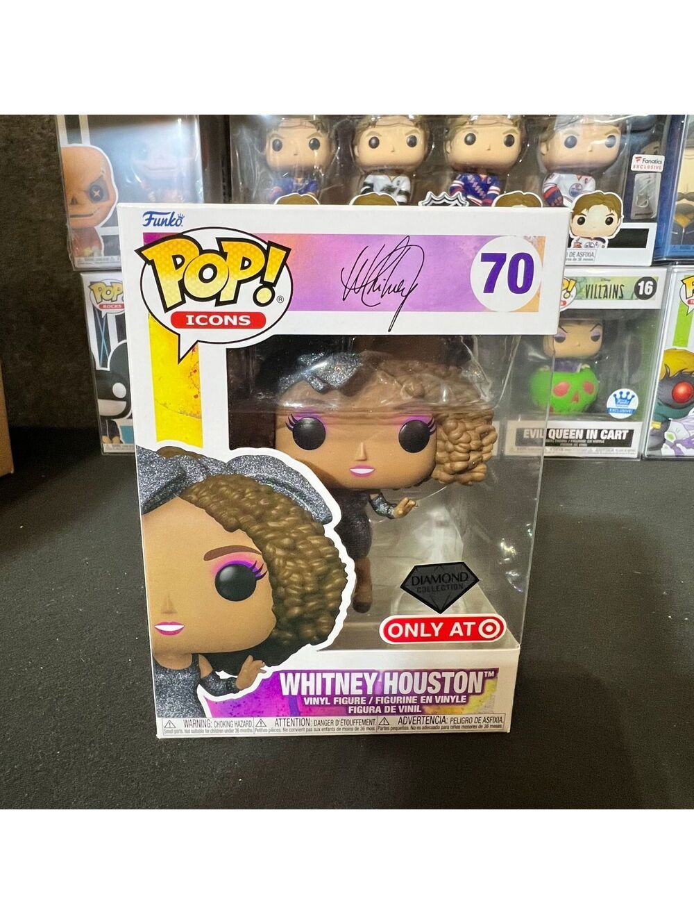 Funko Pop Icons Whitney Houston 70 Diamond Collection Target Exclusive Glitter